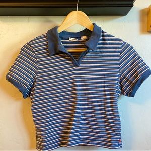 Levi’s cropped striped shirt